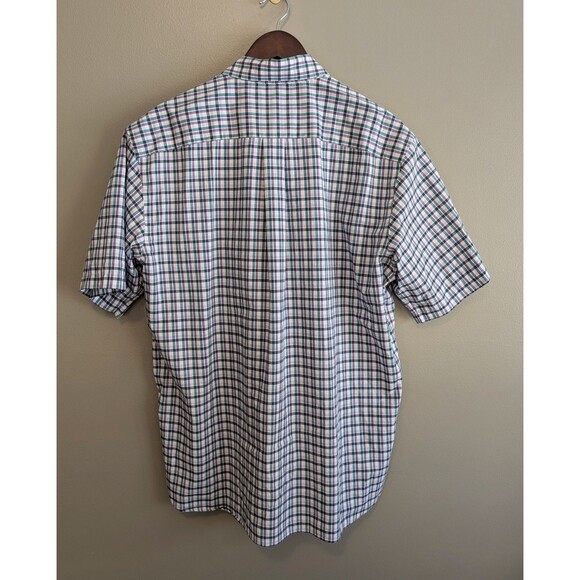 Daniel Cremieux Size Large Shirt Mens Short Sleeve Purple Check Top L Button - Picture 3 of 3